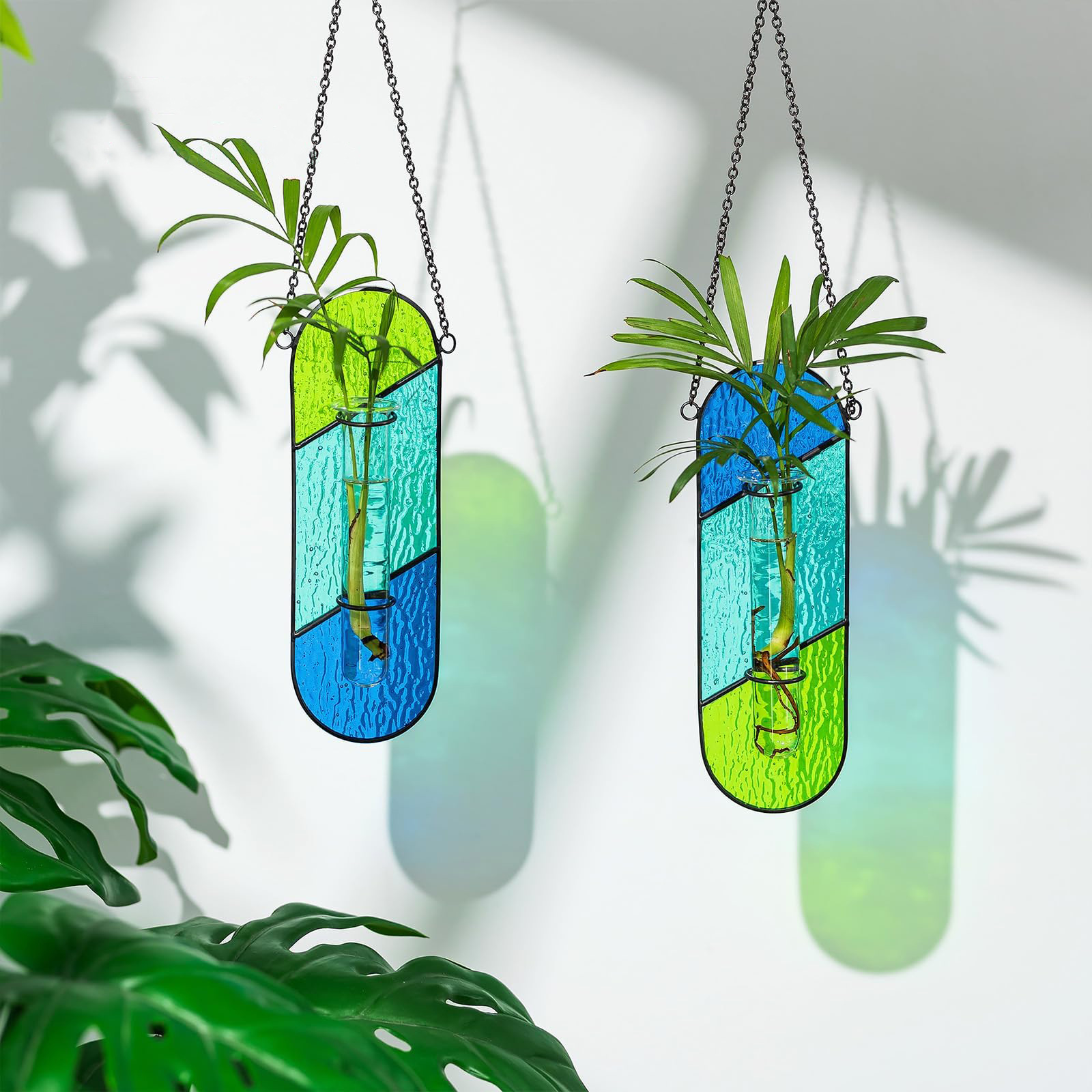 Handcrafted Colored Glass Hydroponic Test Tube Vase - Creative Indoor view 2