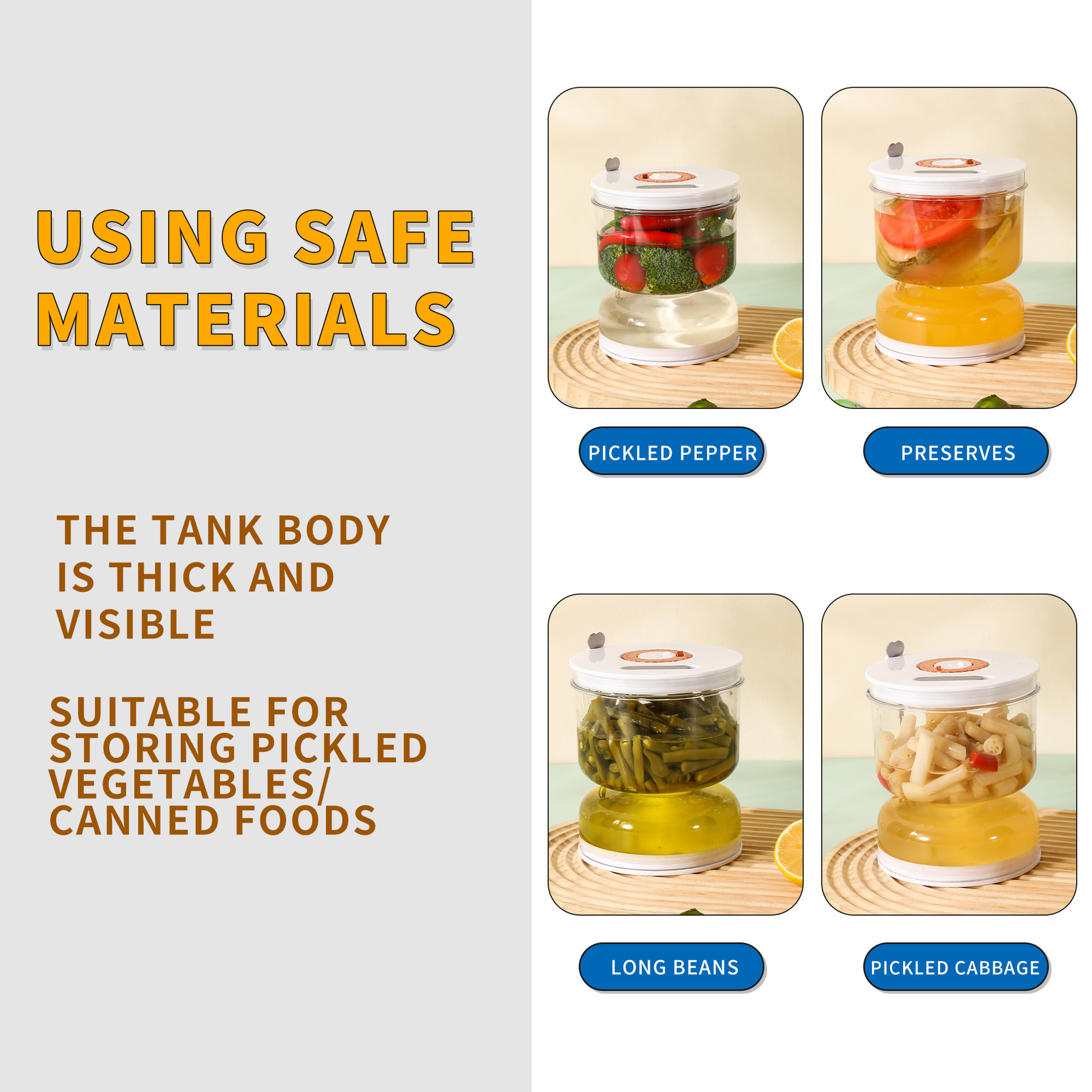 Food-Grade Pickle Hourglass Jar with Strainer Flip - 200ml Compact Kitchen Wet view 4