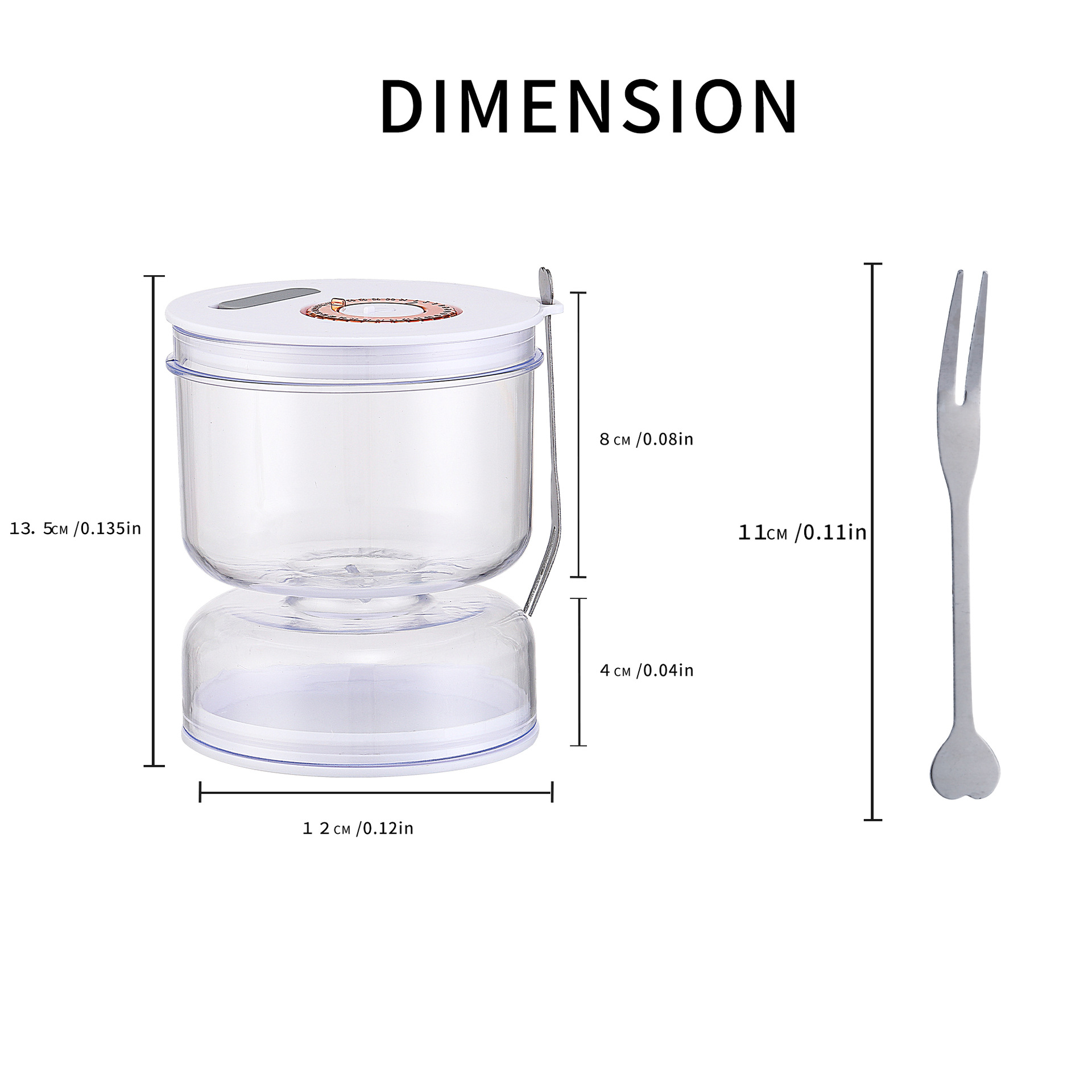 Food-Grade Pickle Hourglass Jar with Strainer Flip - 200ml Compact Kitchen Wet view 6