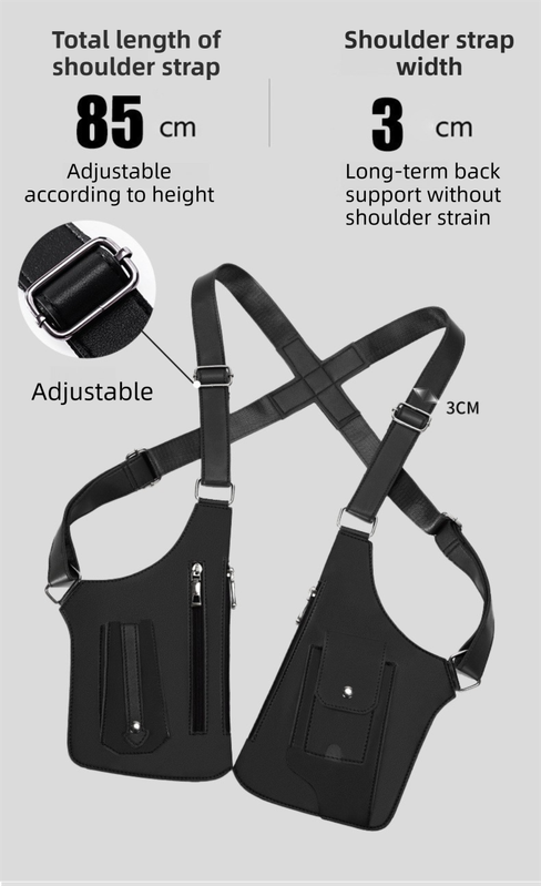 Red Multi-functional Expandable Men's Tactical Chest Rig Bag - Waterproof & view 4