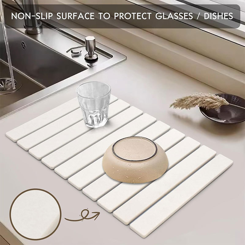 30x40cm Foldable Marble Pattern Kitchen Dish Drainer(Style 2) view 3