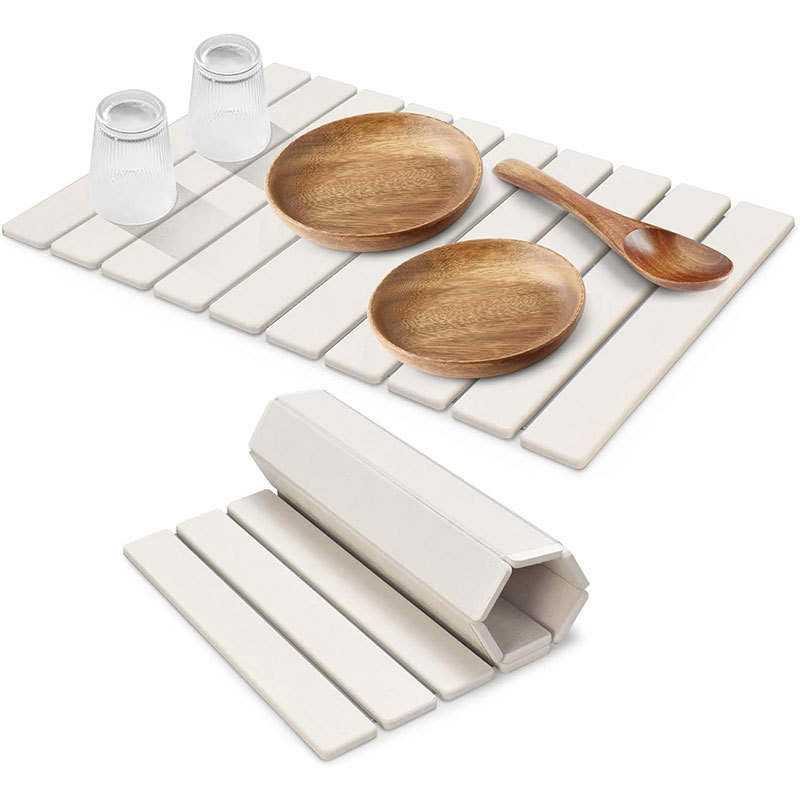 30x40cm Foldable Marble Pattern Kitchen Dish Drainer(Style 4) view 2