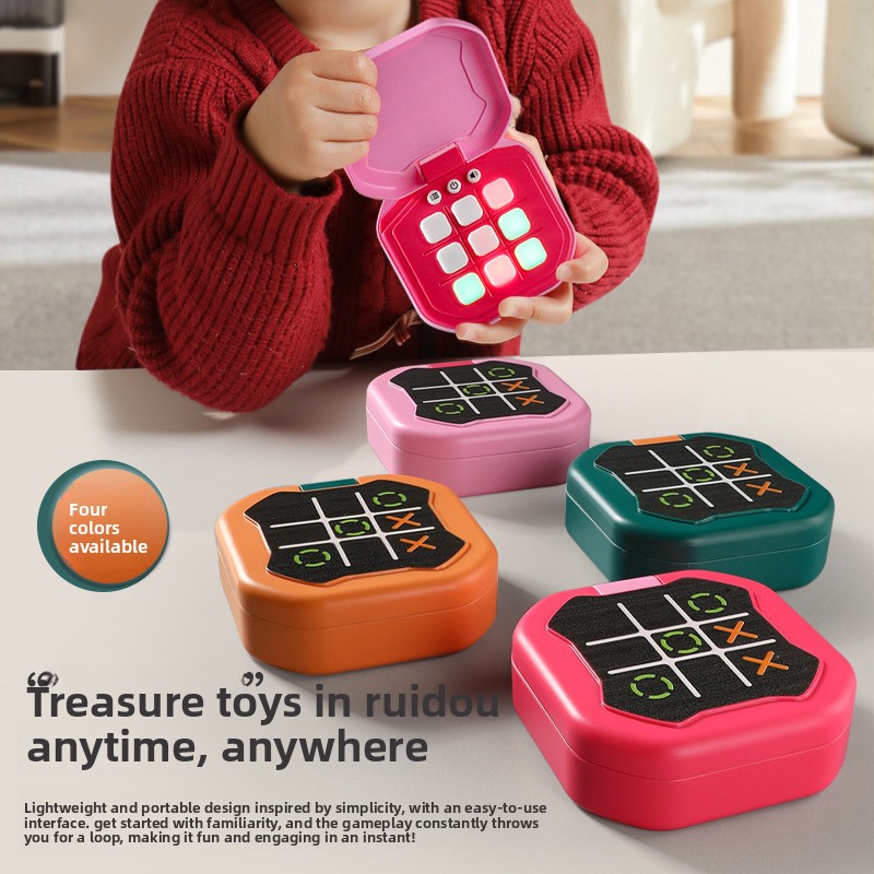 2 Pack Green AI Tic-Tac-Toe Handheld Game Electronic Logic Training Machine view 3