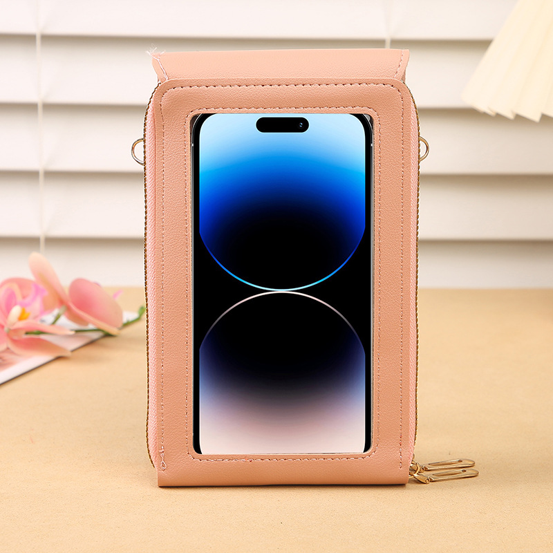Blue Touch Screen Crossbody Phone Bag for Women Small Shoulder Purse with Dual view 2