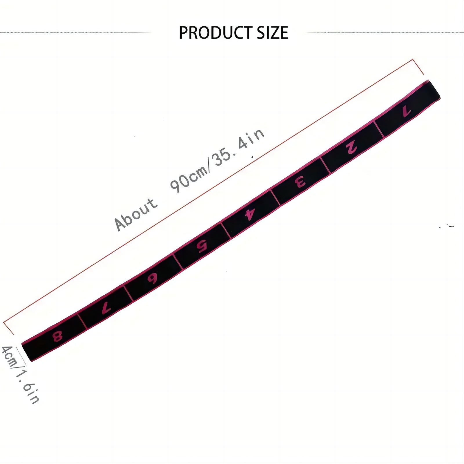 Yellow 3 Pack Multi-Loop Yoga Stretching Strap with Numbered Sections 90cm view 4