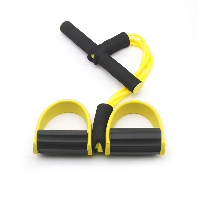 Yellow Home Multi-Function Foot Pedal Resistance Trainer – 4-Strand Elastic