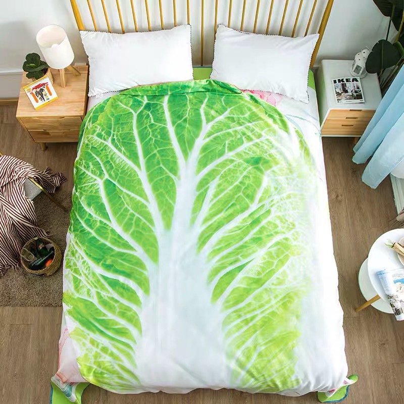Cute Cabbage-Shaped Fleece Blanket – Fun and Cozy Throw for Naps view 2