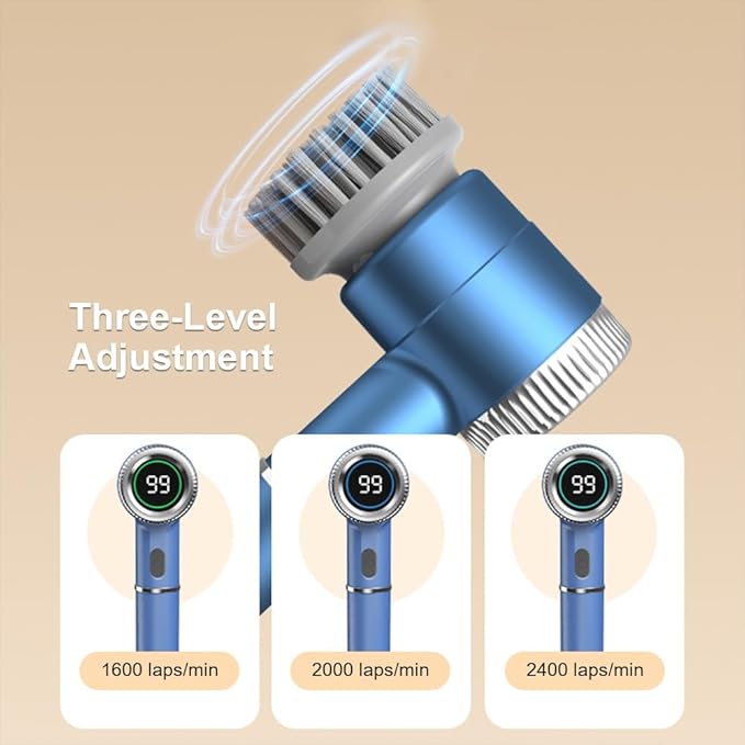 Blue Wireless Electric Cleaning Brush – Rechargeable view 5