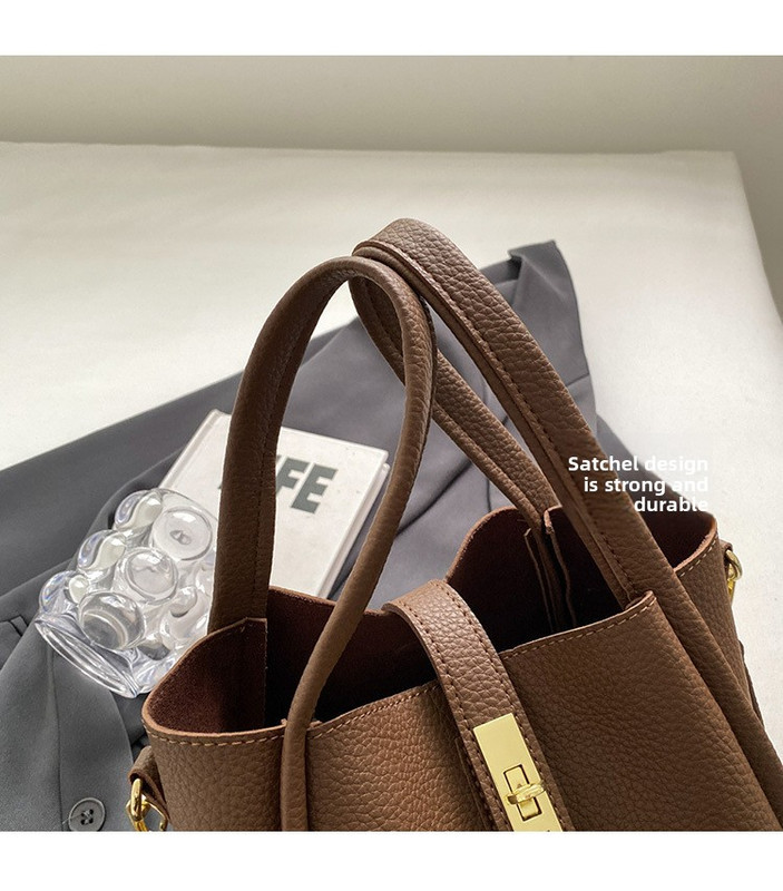 Elephant Grey Retro 2-Piece Women's Bucket Bag Set with Removable Inner Pouch view 5
