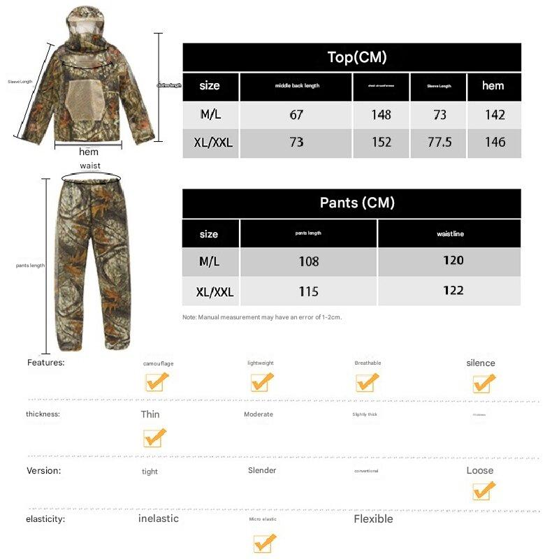 Bark and green leaves Camouflage Mosquito Repellent Suit Ultra-Fine Mesh view 5