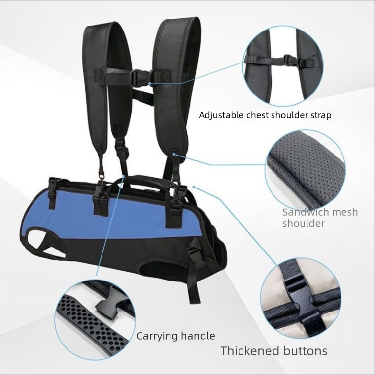 Black Multi-Functional Dog Carrier Backpack and Lift Harness for Hiking and view 5