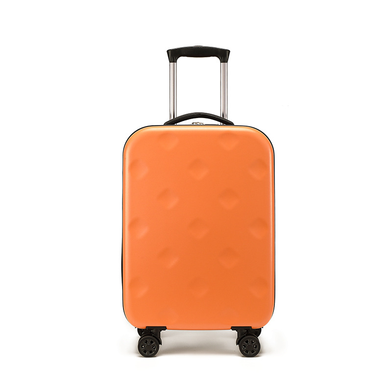 Orange 20 Inch Foldable Carry-on Suitcase with 360 Spinner Wheels and