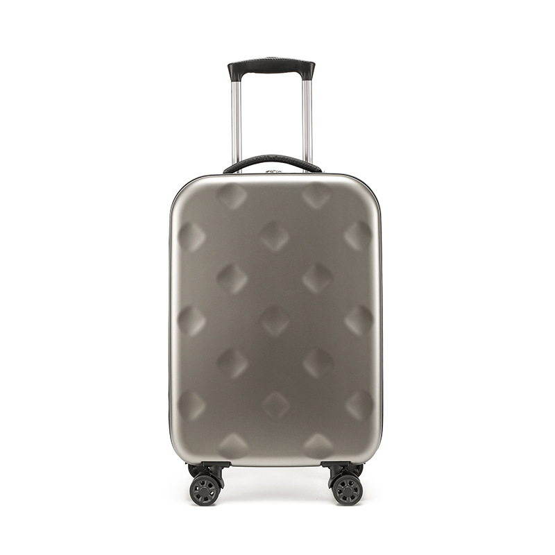 Grey 20 Inch Foldable Carry-on Suitcase with 360 Spinner Wheels and