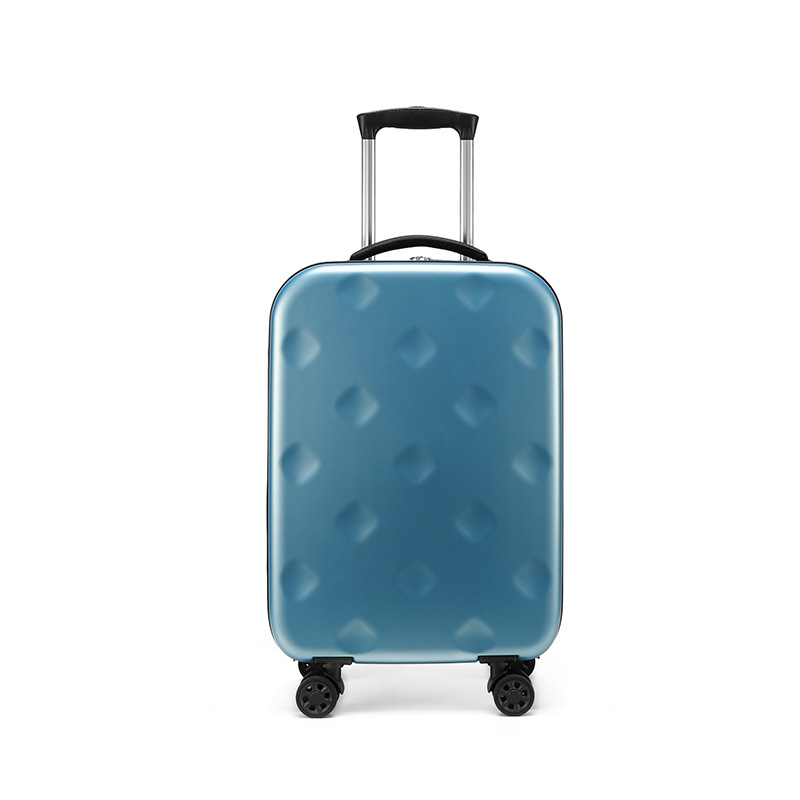 Blue 20 Inch Foldable Carry-on Suitcase with 360 Spinner Wheels and