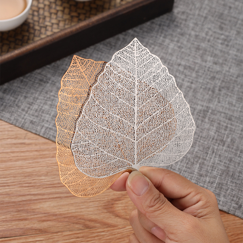 5-PCS Black 304 Stainless Steel Bodhi Leaf Tea Strainer Creative Fine Mesh Tea view 2