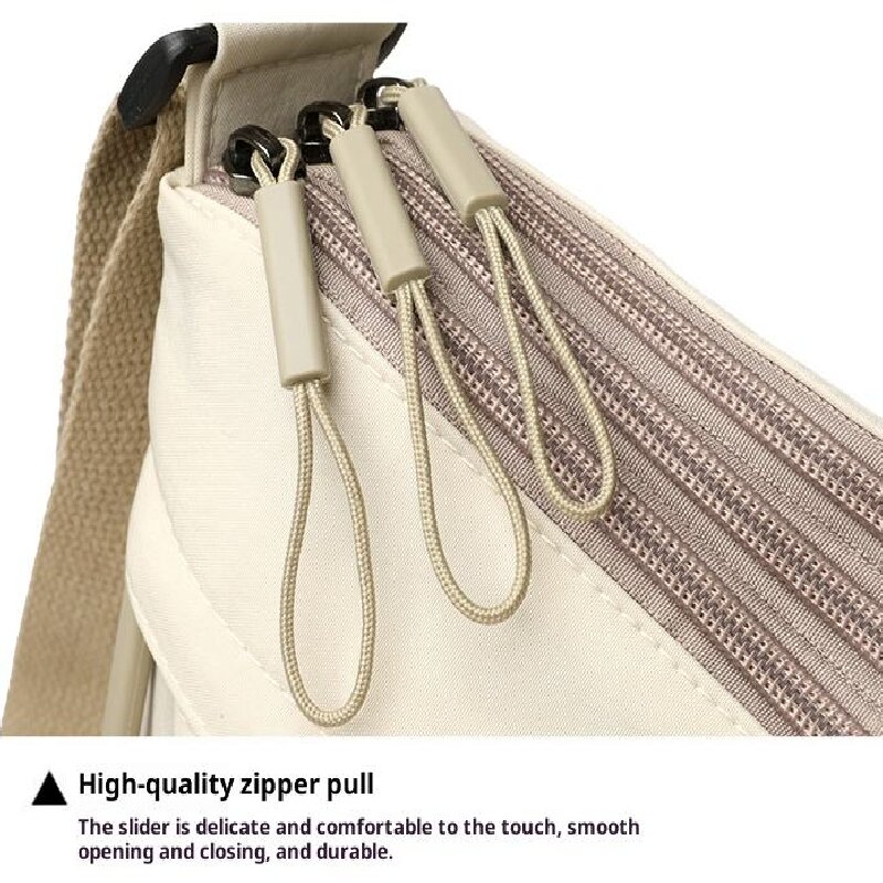 Grey Women Lightweight Nylon Crossbody Bag with Multiple Pockets Compact view 2