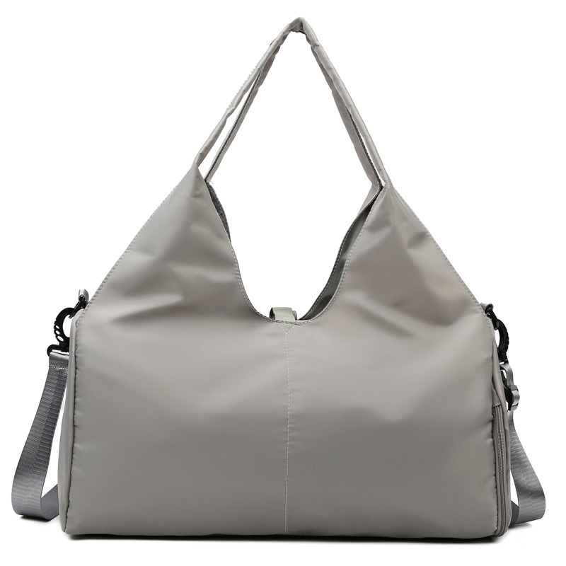 Grey Women Large Capacity Yoga Gym Bag with Shoe Compartment and Mat Strap — image 1