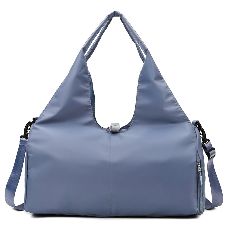 Blue Women Large Capacity Yoga Gym Bag with Shoe Compartment and Mat Strap — image 1