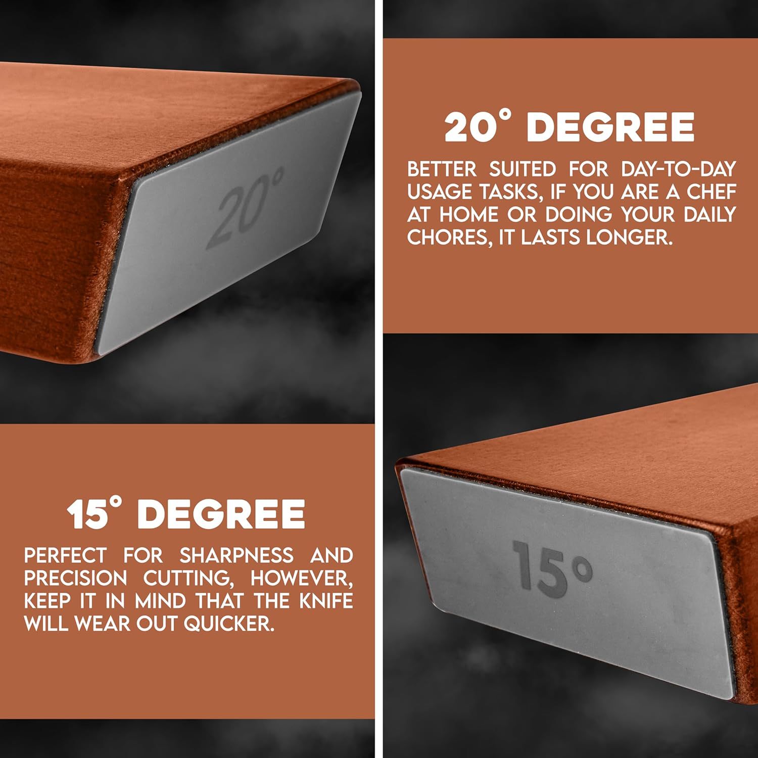 Brown Rolling Knife Sharpener Set with Diamond Discs and Magnetic Base 15 and view 4