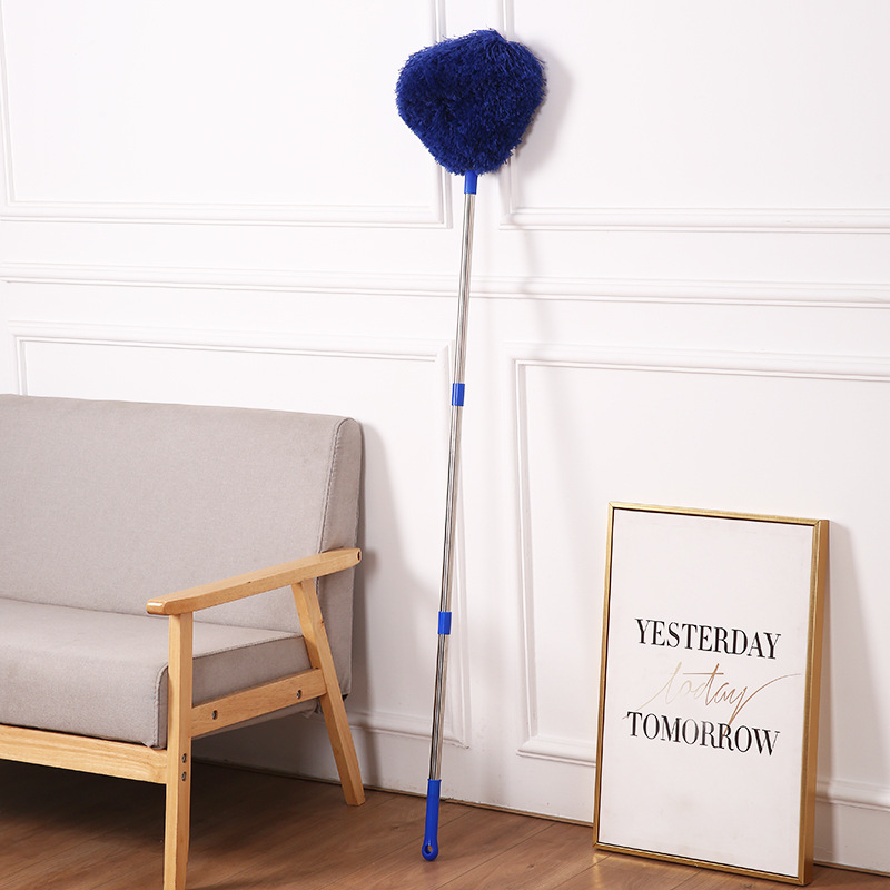 Royal blue Long Handle Ceiling Fan Duster with Hollow Microfiber Head and