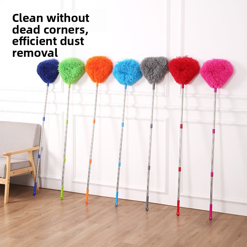 Royal blue Long Handle Ceiling Fan Duster with Hollow Microfiber Head and view 2