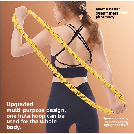 Yellow Weighted Soft Spring Hula Hoop with Silent Alloy Interior and Polyester view 3
