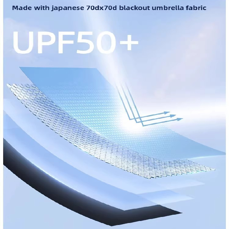 White Compact Mini Umbrella with UPF50+ UV Protection and Lightweight Design view 4