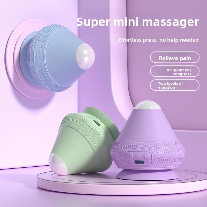 Purple Electric Suction Fascia Massage Ball with Heated Vibration Type-C view 2
