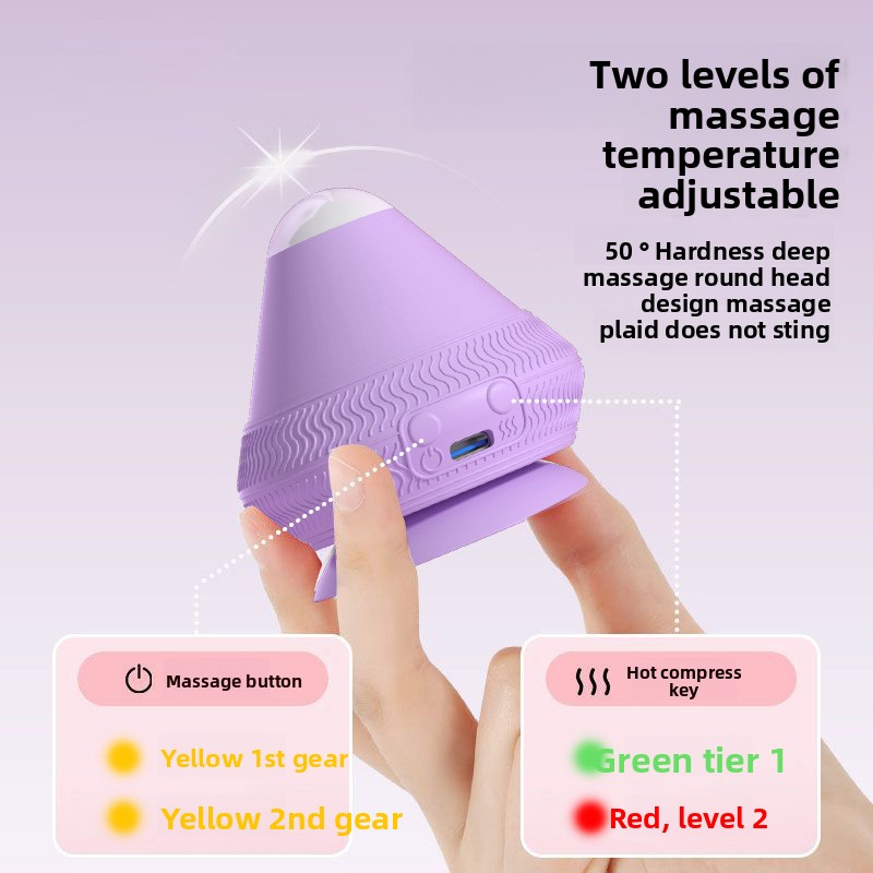 Purple Electric Suction Fascia Massage Ball with Heated Vibration Type-C view 4