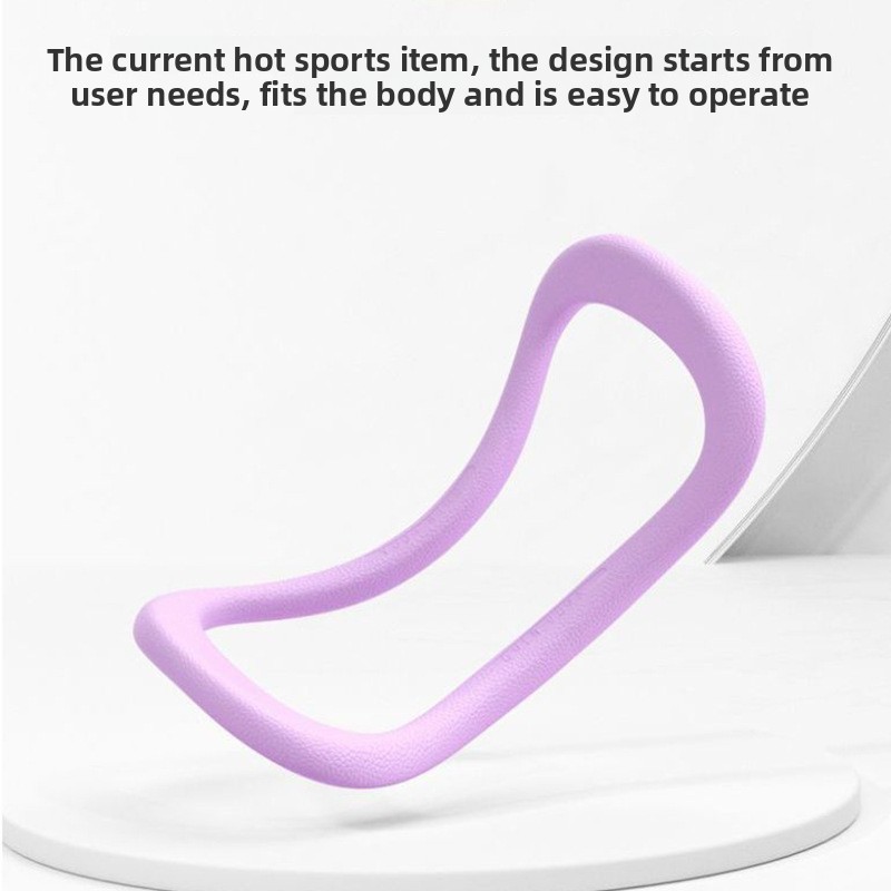 2-PCS Purple Multifunctional Yoga Ring Pilates Circle with Soft TPE Double Arc view 2