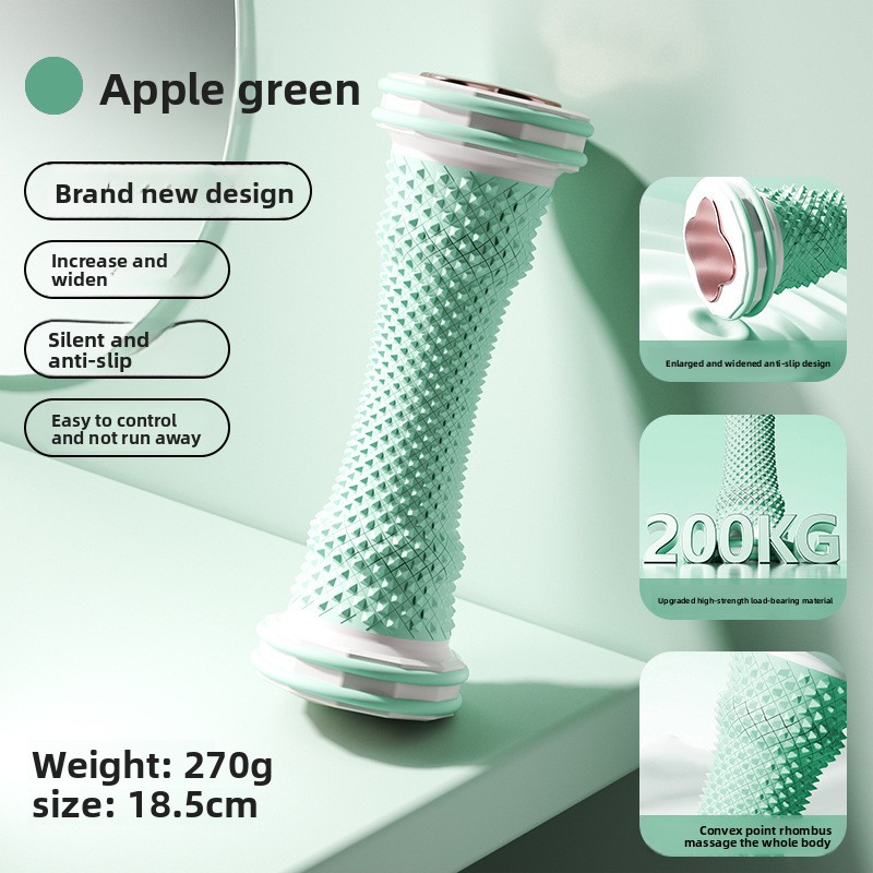 Green Foot Massage Roller for Arch Support and Plantar Fasciitis Relief