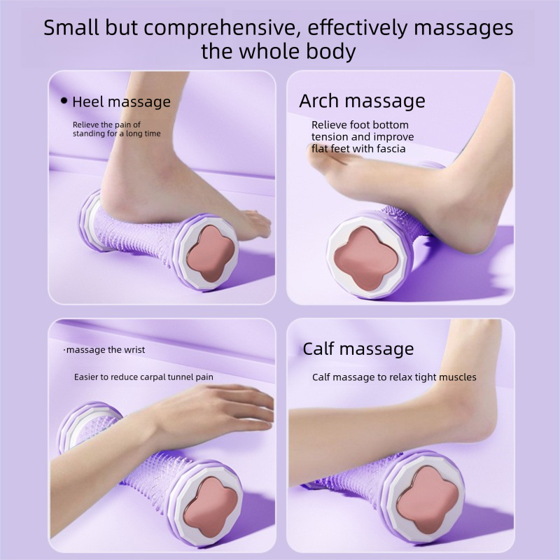 Purple Foot Massage Roller for Arch Support and Plantar Fasciitis Relief view 2