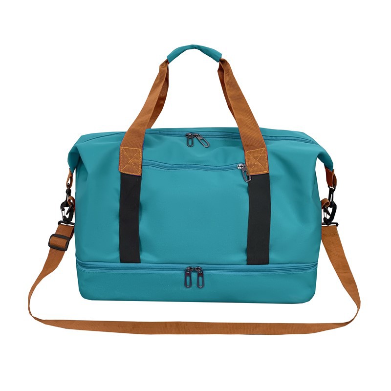 Peacock blue Large Capacity Travel Duffel Bag for Women with Yoga Mat Holder — image 1
