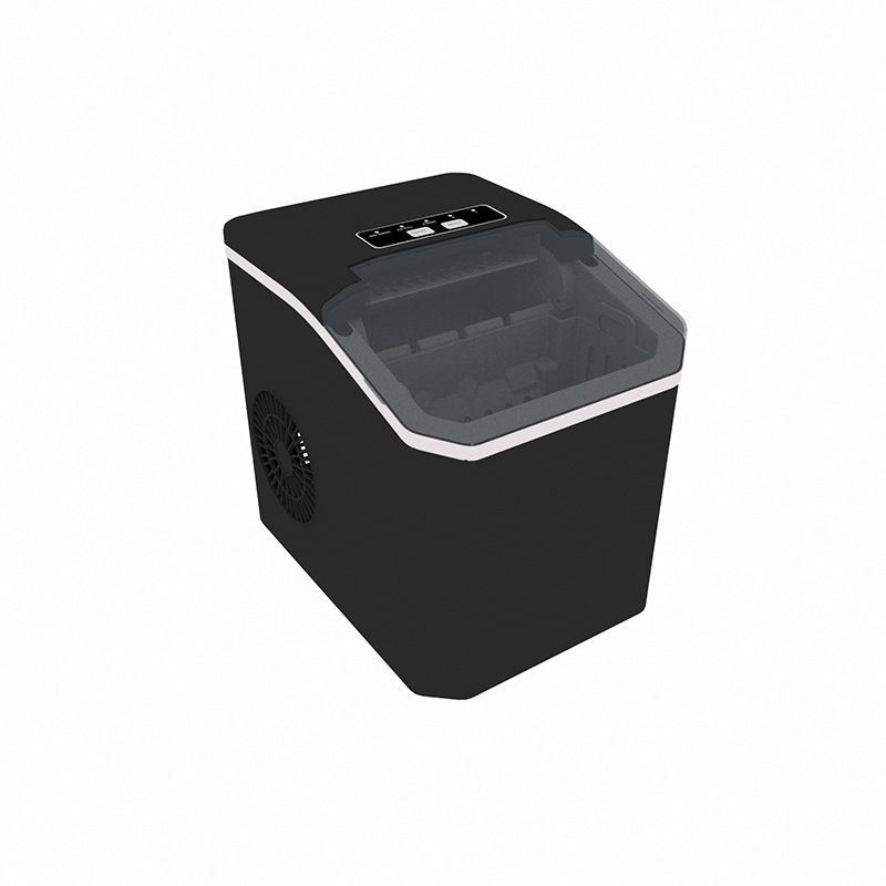 Black Portable Countertop Ice Maker with 12kg Daily Capacity Rapid Bullet Ice