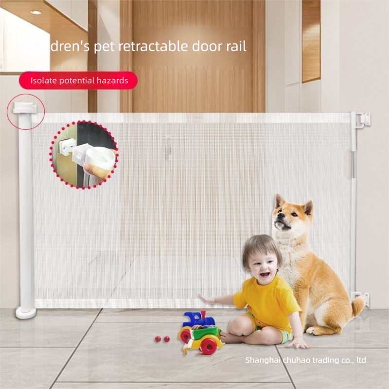 Grey Retractable Baby Safety Gate and Pet Barrier Extra Wide 300cm for Stairs view 3