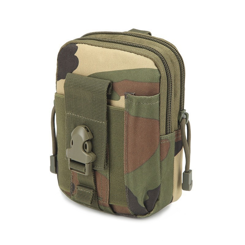 Jungle camouflage Tactical Molle Waist Bag Waterproof Phone Pouch for 6 inch