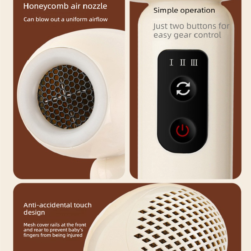 Pink Wireless Baby Hair Dryer with Constant Temperature and Negative Ion view 4