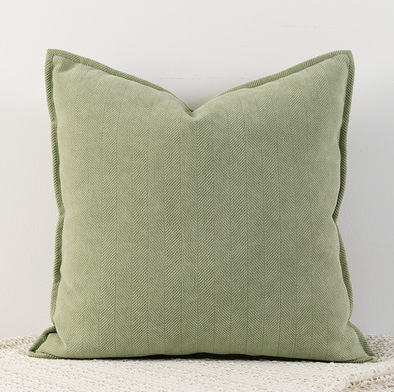 Matcha green Nordic Herringbone Chenille Pillowcases 2 Pack 45x45cm for Sofa