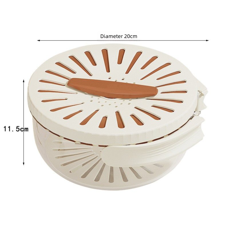 Brown large Multi-functional Fruit and Vegetable Washing Bowl with Lid and