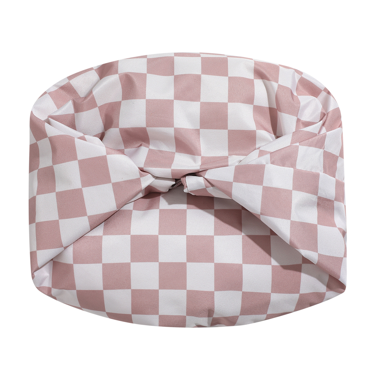 Pink Premium Double-Layer Waterproof Shower Cap for Women Long Hair Protection view 2