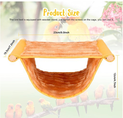 2-Pack White Bird Hammock Bed for Parrots view 4