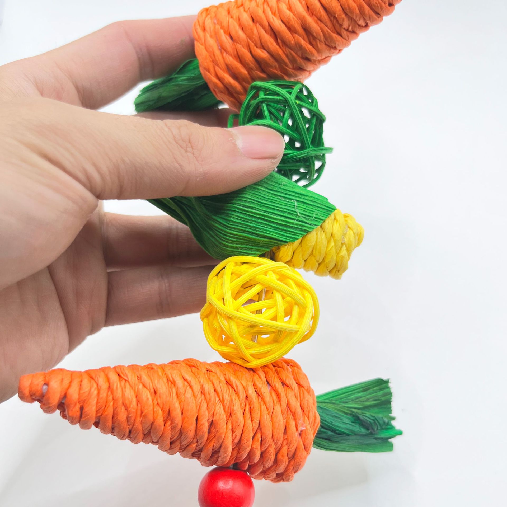 2-Pack Radish Vine Ball Skewers Bird Chew Toy for Parrots view 2