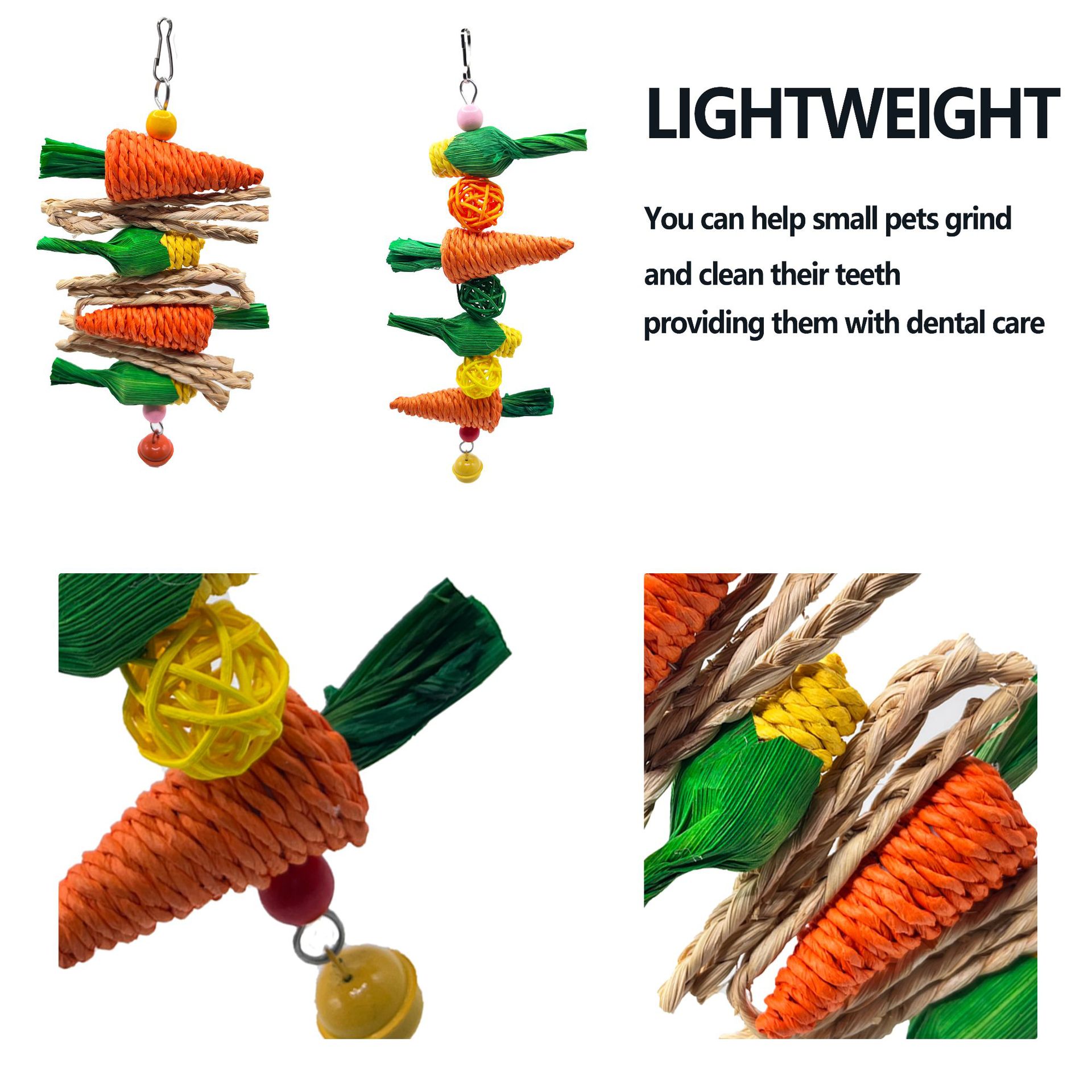 2-Pack Radish Vine Ball Skewers Bird Chew Toy for Parrots view 3