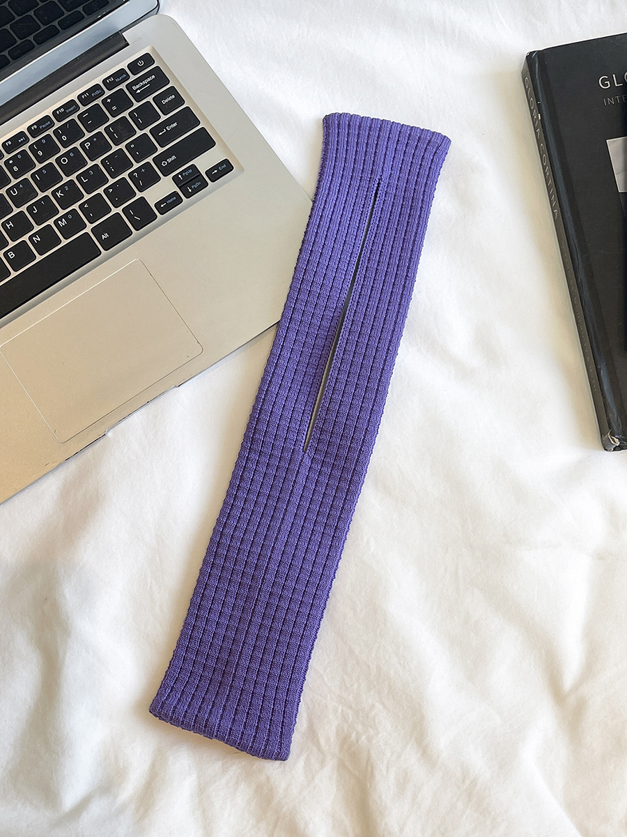 Purple High-Elastic Knit Short Phone Sling Bag – Compact Streetwear Accessory
