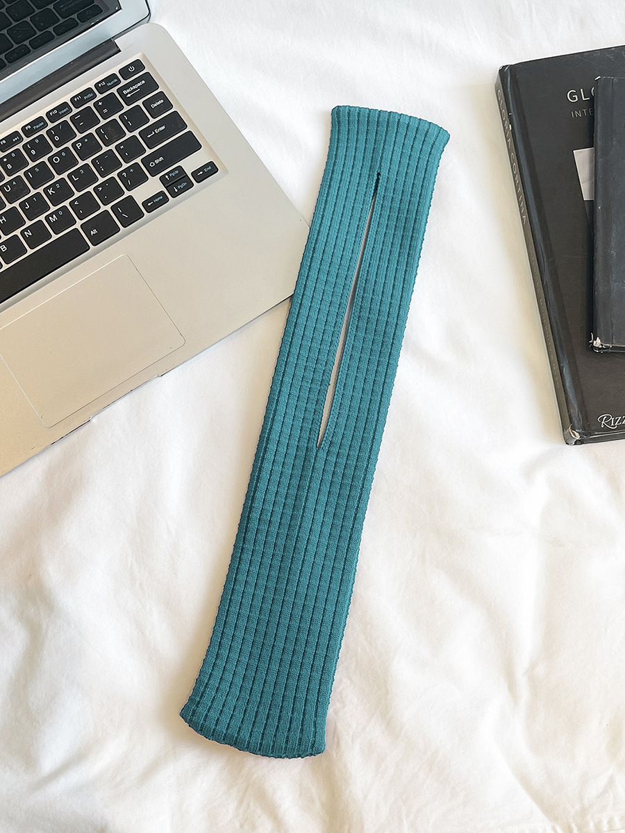 Cyan High-Elastic Knit Short Phone Sling Bag – Compact Streetwear Accessory