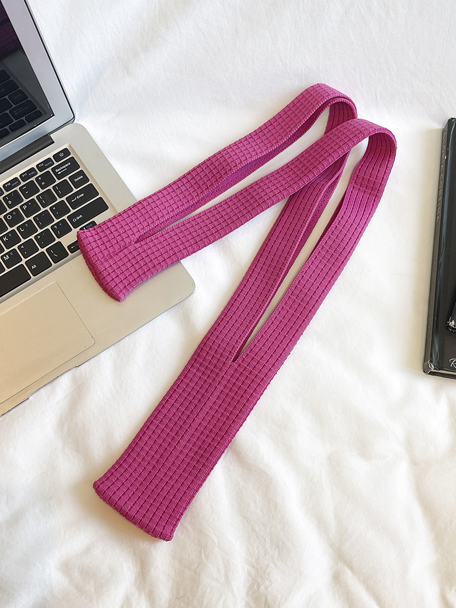 Pink High-Elastic Knit Long Phone Sling Bag – Adjustable Crossbody Streetwear