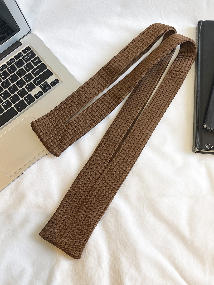 Khaki High-Elastic Knit Long Phone Sling Bag – Adjustable Crossbody Streetwear