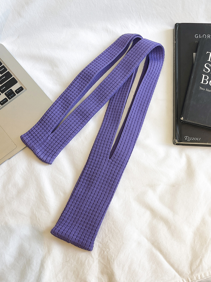 Purple High-Elastic Knit Long Phone Sling Bag – Adjustable Crossbody