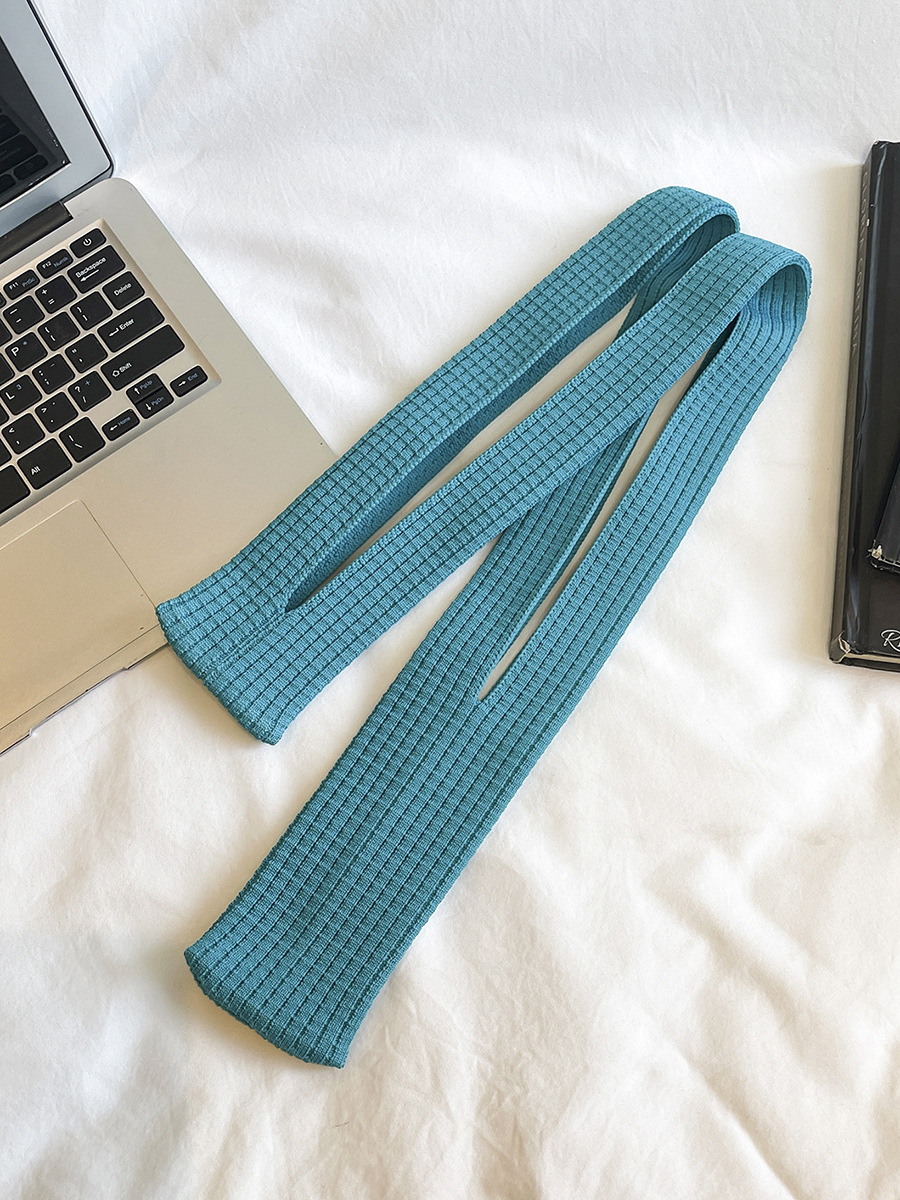 Cyan High-Elastic Knit Long Phone Sling Bag – Adjustable Crossbody Streetwear