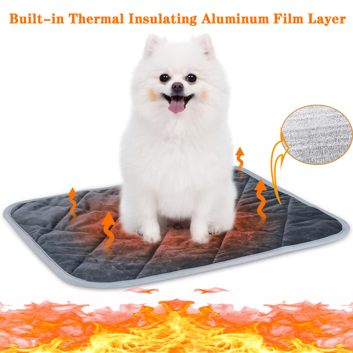 Self-Warming Pet Mat with Heat Reflective Technology for Dogs and Cats view 2